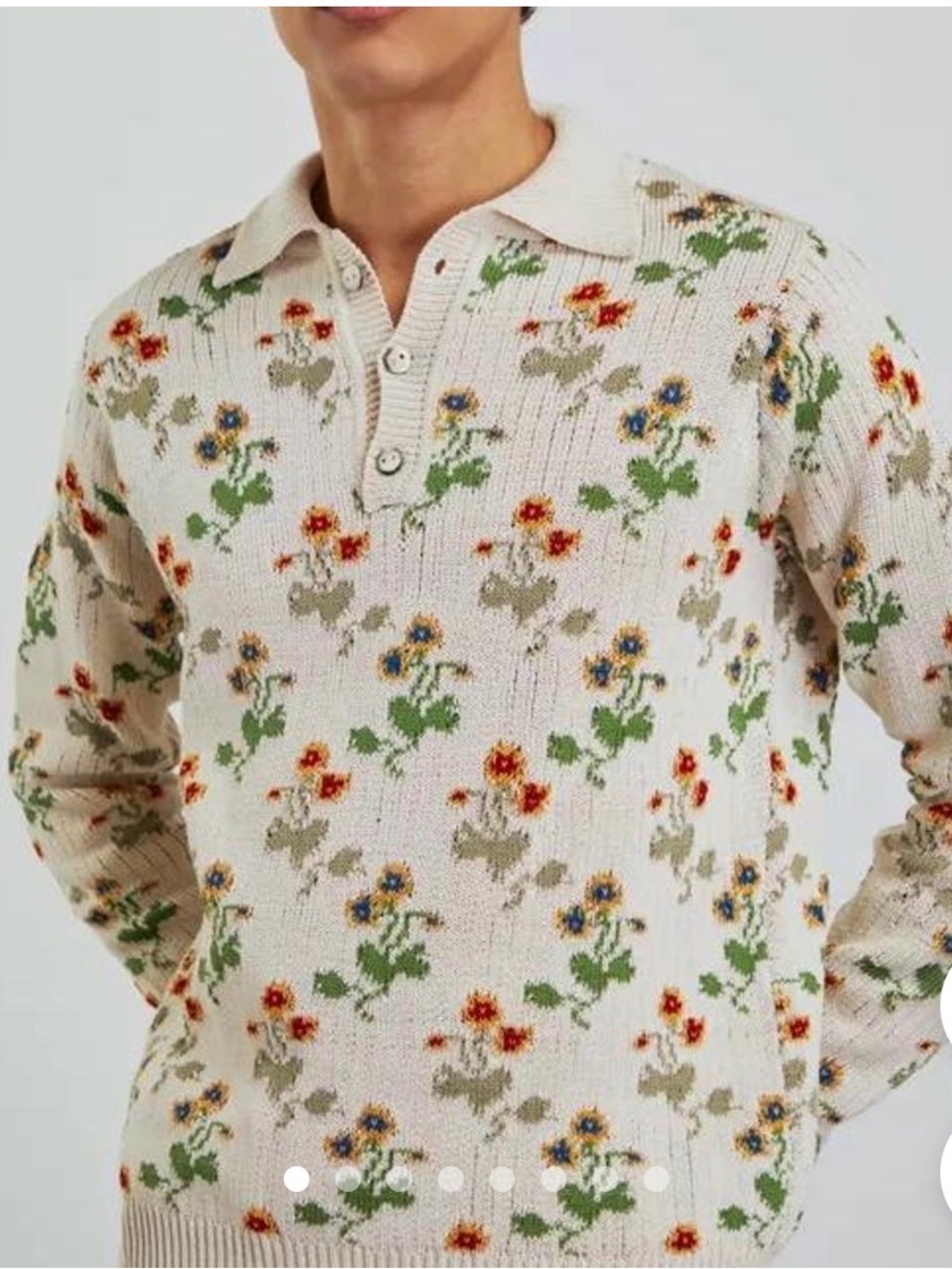 Corridor Floral Slouchy Polo LS